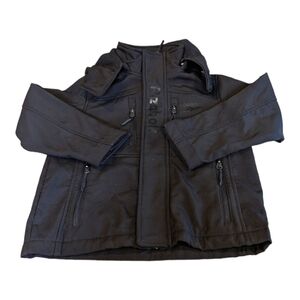 Reebok Boy's Soft Shell Hooded Performance Jacket Size 5/6 missing inner lining